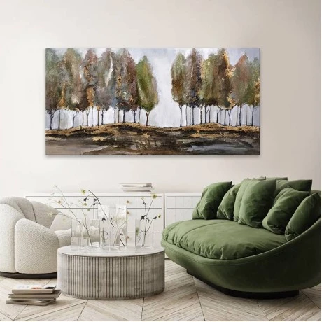 "Poplars" Megapap painting on canvas digital printing 125x80x3cm.