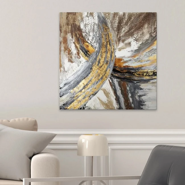 "Routes" Megapap painting on canvas digital printing 100x100x3cm.