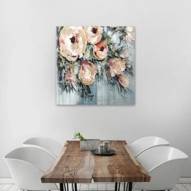 "Roses" Megapap painting on canvas digital printing 100x100x3cm.