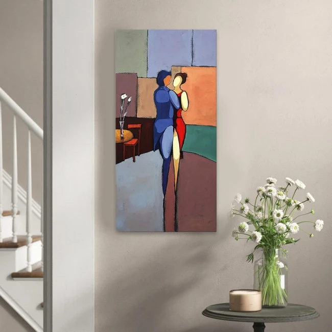 "Dance Couple" Megapap painting on canvas digital printing 40x80x3cm.