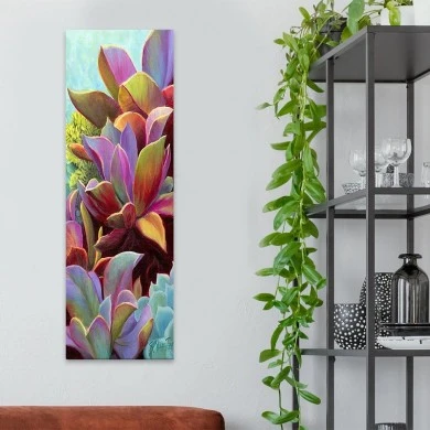"Underwater Plants" Megapap painting on canvas digital printing 30x90x3cm.
