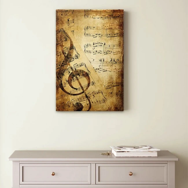 "Notes" Megapap painting on canvas digital printing 40x60x3cm.