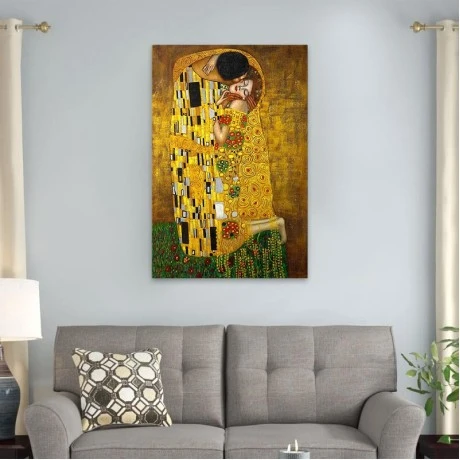 "The Kiss" Megapap painting on canvas digital printing 60x90x3cm.