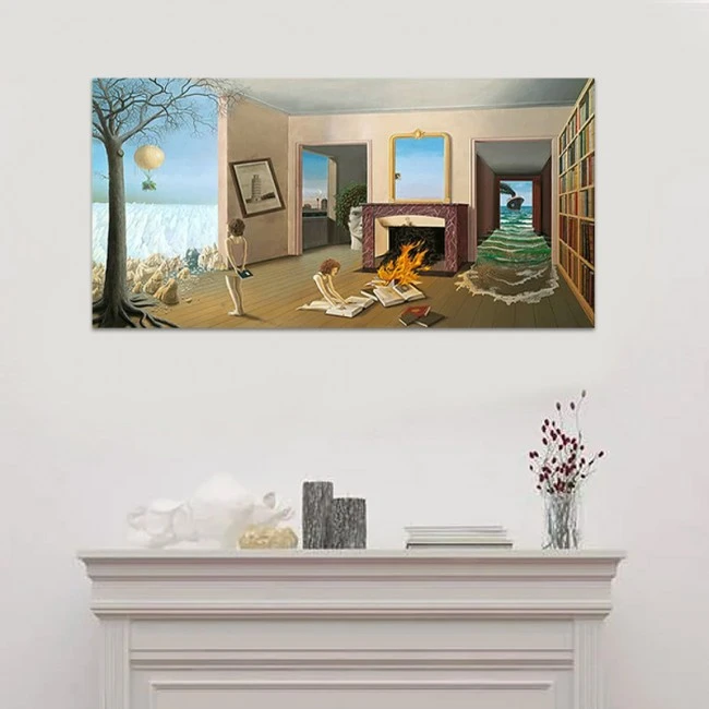 "Entre Les Trous De La Memoire" Megapap painting on canvas digital printing 80x40x3cm.