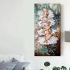 "White Swan Ballerinas" Megapap painting on canvas digital printing 50x100x3cm.