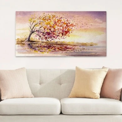 "Tree In The Wind" Megapap painting on canvas digital printing 140x70x3cm.