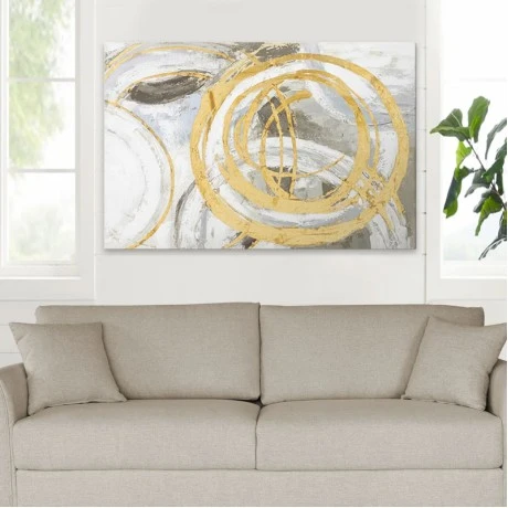 "Exotic Cirlces" Megapap painting on canvas digital printing 140x100x3cm.