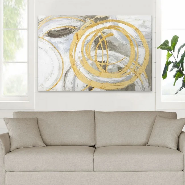 "Exotic Cirlces" Megapap painting on canvas digital printing 140x100x3cm.