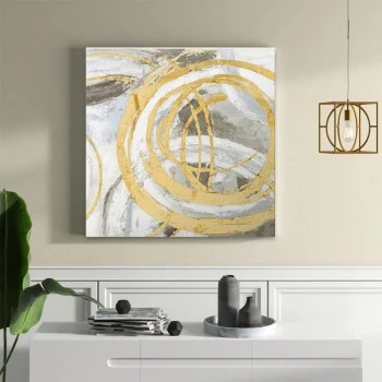 "Exotic Circles" Megapap painting on canvas digital printing 50x50x3cm.