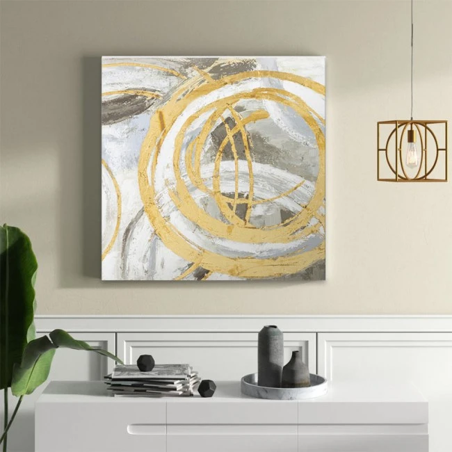 "Exotic Circles" Megapap painting on canvas digital printing 50x50x3cm.