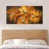 "Orange Flowers" Megapap painting on canvas digital printing 120x60x3cm.