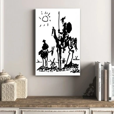 "Don Quixote" Megapap  painting on canvas digital printing 50x75x3cm.