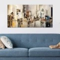 "City" Megapap canvas painting digital printing 140x70x3cm.