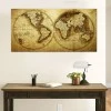"Ancient World Map" Megapap painting on canvas digital printing 120x60x3cm.