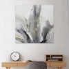 "Abstract Grey Leaves" Megapap painting on canvas digital printing 100x100x3cm.