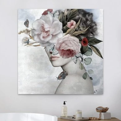 "Hidden Face" Megapap canvas painting digital printing 100x100x3cm.