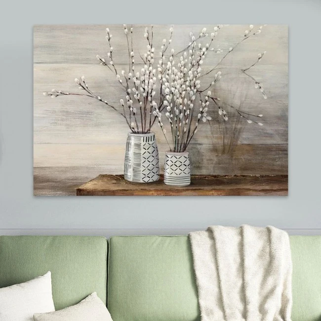 "Willow Flowers" Megapap painting on canvas digital printing 100x70x3cm.