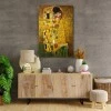 "The Kiss" Megapap painting on canvas digital printing 80x125x3cm.