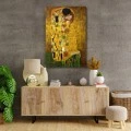 "The Kiss" Megapap painting on canvas digital printing 80x125x3cm.