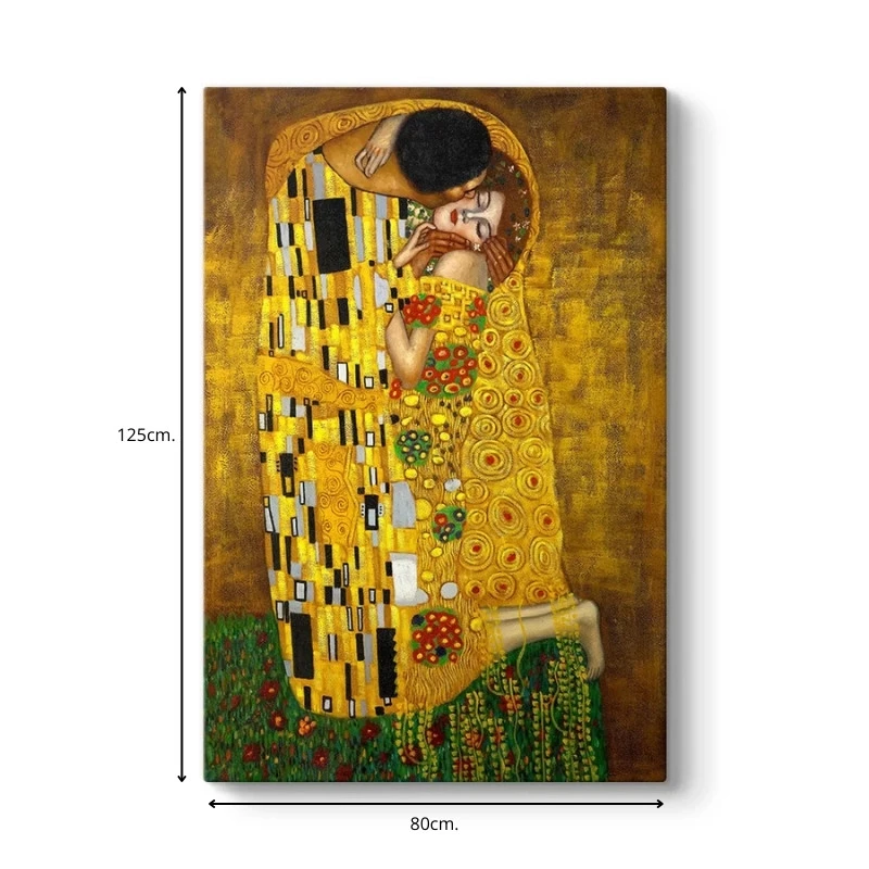"The Kiss" Megapap painting on canvas digital printing 80x125x3cm.
