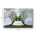 "Trees Growing With Love" Megapap painting on canvas digital printing 100x70x3cm.