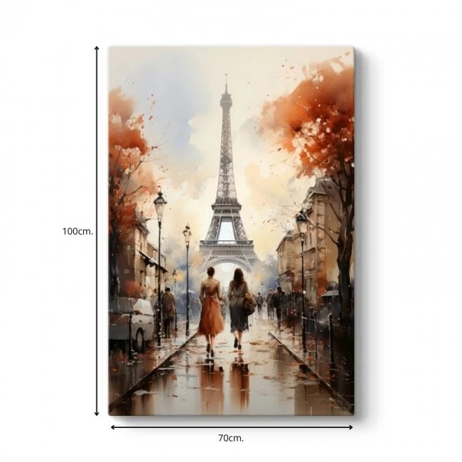 "Autumn in Paris" Megapap painting on canvas digital printing 70x100x3cm.