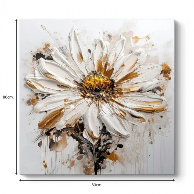 "Daisy" Megapap canvas painting digital printing 80x80x3cm.