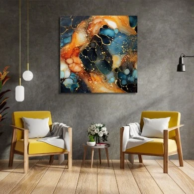 "Universal Texture Abstract" Megapap canvas painting digital printing 100x100x3cm.