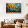 "Windblown Tree" Megapap painting on canvas digital printing with frame 140x100x3cm.