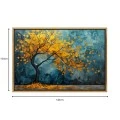 "Windblown Tree" Megapap painting on canvas digital printing with frame 140x100x3cm.