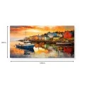 "Fishing Boat" Megapap painting on canvas digital printing 120x60x3cm.