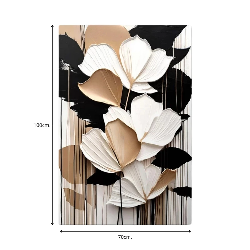 "Abstract Flower" Megapap painting on canvas digital printing 70x100x3cm.