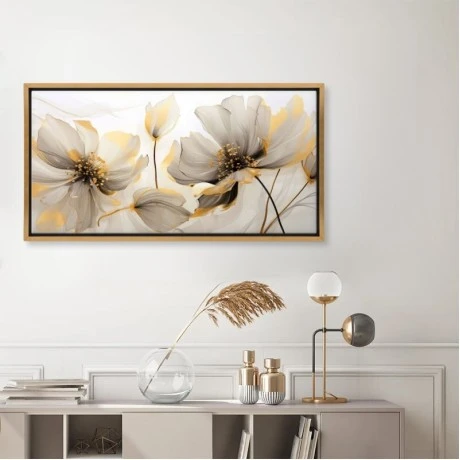 "Ethereal Blossom" Megapap painting on canvas digital printing with frame 120x60x3cm.