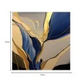"Dance of Gold and Blue" Megapap canvas painting digital printing 100x100x3cm.