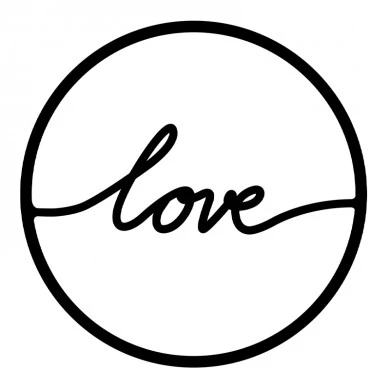 Love Megapap metal wall art in black color 45x2x45cm.