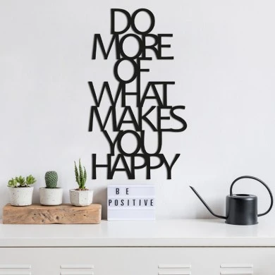 Happy Megapap metal wall art in black color 41x1.5x70cm.