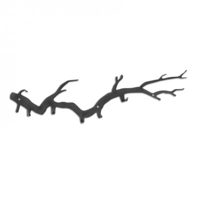 Bough Megapap metal hanger in black color 87x2x22cm.