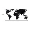 World Map Megapap metal wall art in black color 120x2x60cm.