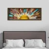Digital print "The Sun" Megapap painting with wooden frame 120x40x3.5cm.