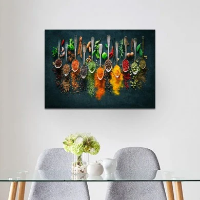 "Spices" Megapap painting on canvas digital printing 70x50x3cm.