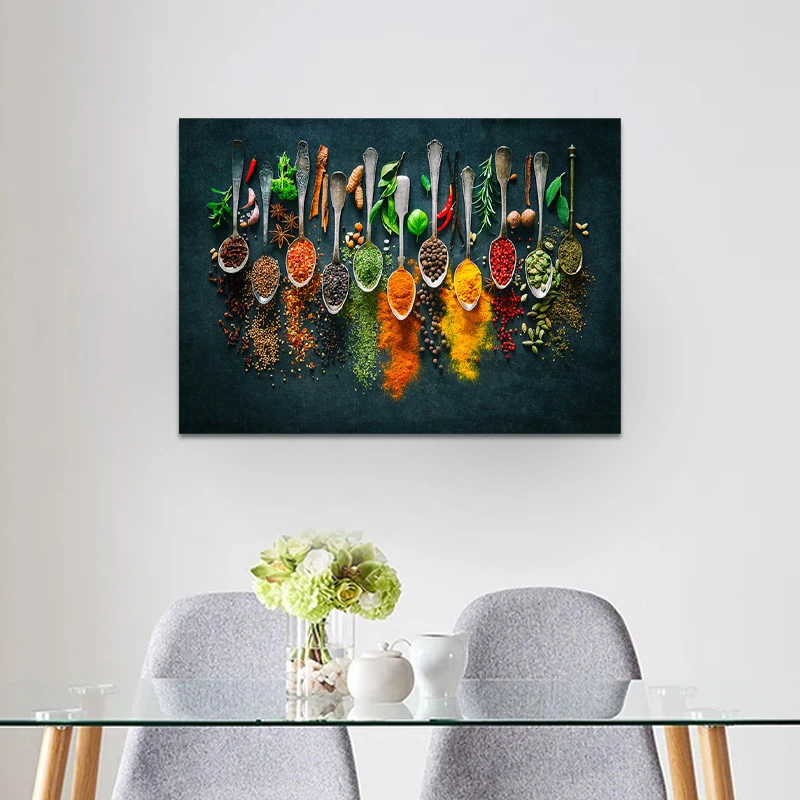 "Spices" Megapap painting on canvas digital printing 70x50x3cm.