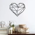 Happy Megapap metal wall art in black color 47x40cm.