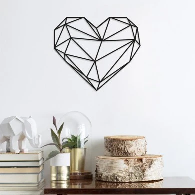 Happy Megapap metal wall art in black color 47x40cm.