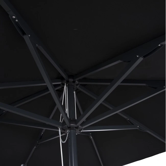 ΟΜΠΡΕΛΑ ΕΠΑΓΓΕΛΜΑΤΙΚΗ ALU 2.20x2.20 ΜΑΥΡΟ ΠΑΝΙ ΑΚΡΥΛΙΚΟ 8ΑΚΤΙΝΕΣ HM6013.03