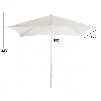 ΟΜΠΡΕΛΑ ELEAZAR 3x3x2,83M ΑΛΟΥΜΙΝΙΟΥ ΜΕ ΠΑΝΙ ΣΕ ΕΚΡΟΥ ΑΠΟΧΡΩΣΗ HM6026.01