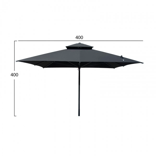 ΕΠΑΓΓΕΛΜΑΤΙΚΗ ΟΜΠΡΕΛΑ ALU ΤΗΛΕΣΚΟΠΙΚΗ HM6031.03 4x4x2,95-4Μ ΜΕ ΜΑΥΡΟ ΑΚΡΥΛΙΚΟ ΠΑΝΙ