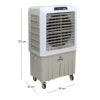 Air Cooler HU-2011 Human 100L 420W 12000 m3/h με τηλεχειριστήριο χρώμα λευκό - γκρι 84x55x132εκ.