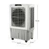 Air Cooler HU-2011 Human 100L 420W 12000 m3/h με τηλεχειριστήριο χρώμα λευκό - γκρι 84x55x132εκ.