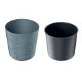 SCANDINAVIAN BLUE PLASTIC PLANTER FURU ROUND D 25X25 CM