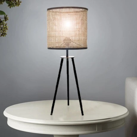 DECO NATURAL RATTAN LAMP D25x63CM